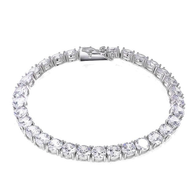 3-6MM Solid 925 Sterling Silver Tennis Bracelet - Different Drips