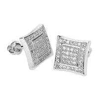 Thumbnail for Iced Pave Square Stud Earrings - Different Drips
