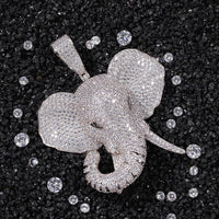 Thumbnail for Iced Out Elephant Head Pendant - Different Drips