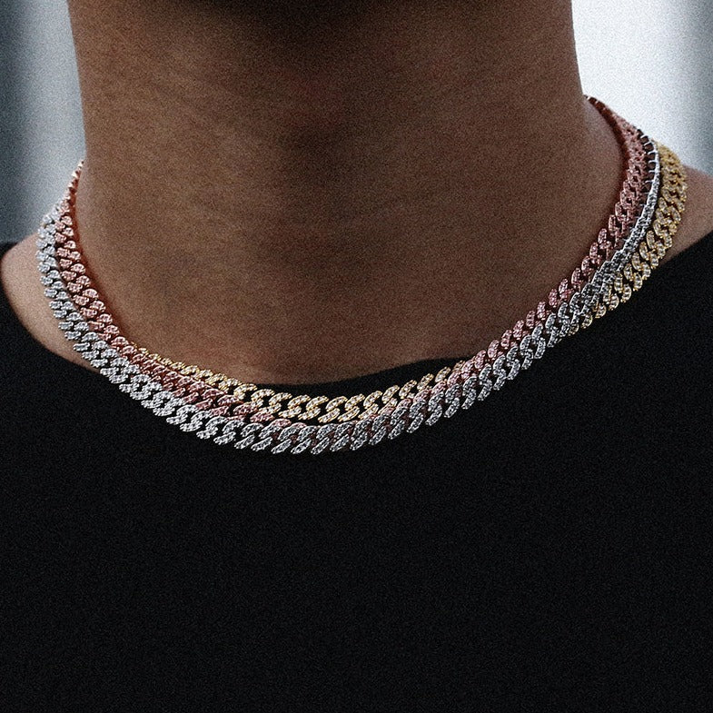 6mm Iced Out Cuban Chain - Different Drips
