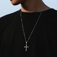 Thumbnail for Iced Out Baguette Cross Pendant - Different Drips