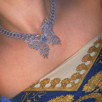 Thumbnail for Women's Iced Out Hollow Butterfly Pendant - Different Drips