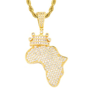 King Africa Map Pendant - Different Drips