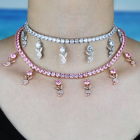 Thumbnail for Women's Iced Out Bunny Choker - Different Drips
