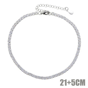 Women's 3MM Tennis Anklet - Different Drips