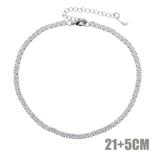 Women's 3MM Tennis Anklet - Different Drips