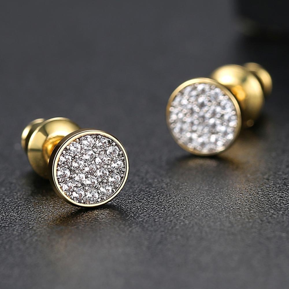 Classic Slim Round Cut Stud Earrings - Different Drips