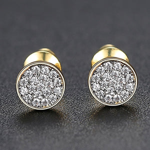 Classic Slim Round Cut Stud Earrings - Different Drips