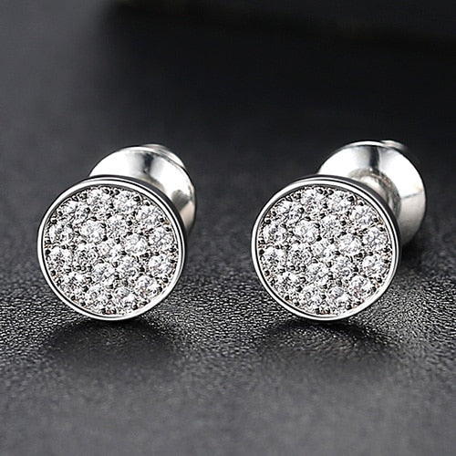 Classic Slim Round Cut Stud Earrings - Different Drips