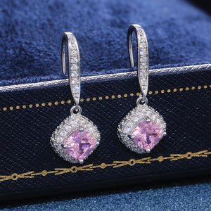 Women's Square Cut Tennis Earrings - Different Drips