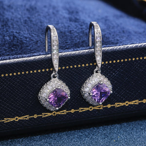 Women's Square Cut Tennis Earrings - Different Drips