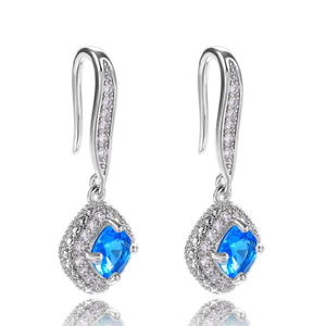 Women's Square Cut Tennis Earrings - Different Drips