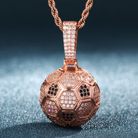 Thumbnail for Iced Out Football Pendant - Different Drips