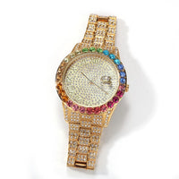Thumbnail for Iced Multi-Color Roman Numeral Watch - Different Drips