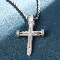 Thumbnail for 3D Thick Double Nail Cross Pendant - Different Drips