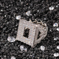 Thumbnail for Iced Out Square Cutout Ring - Different Drips