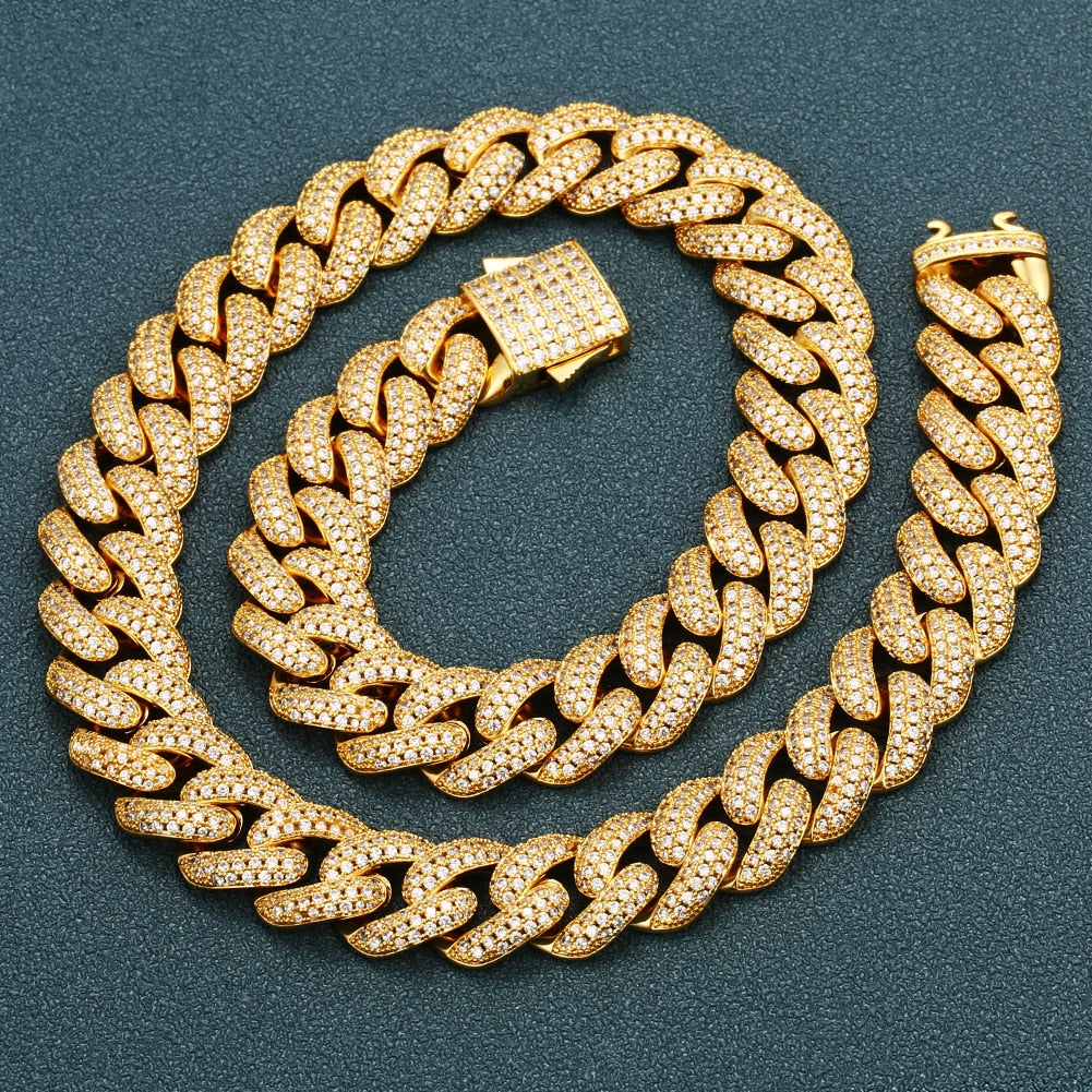 15mm Miami Cuban Link Chain - Different Drips