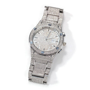 Iced Out Round Screw Head Watch - Different Drips