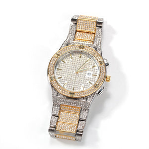 Iced Out Round Screw Head Watch - Different Drips