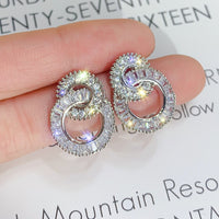 Thumbnail for Women's Infinity Baguette Earrings - Different Drips