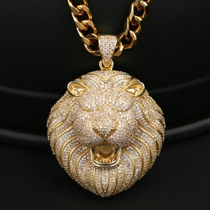 Oversized Lion Head Pendant - Different Drips