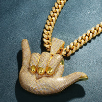 Thumbnail for Oversized Rock Hand Pendant - Different Drips