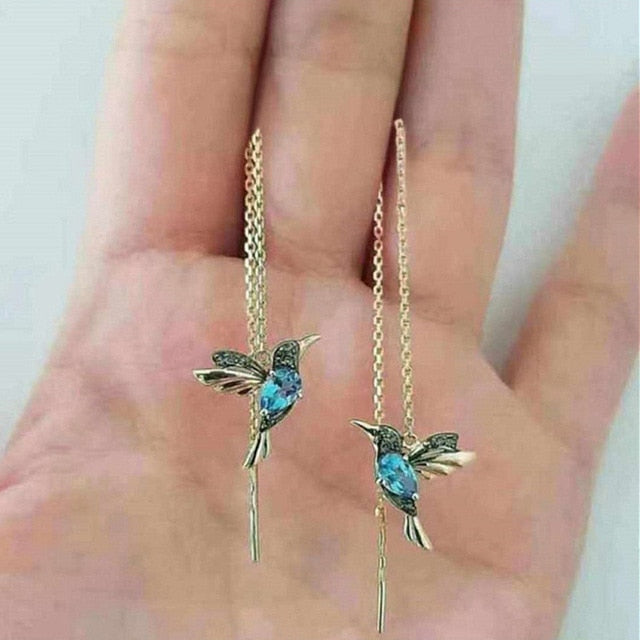 Women's Humming Bird Earrings - Different Drips