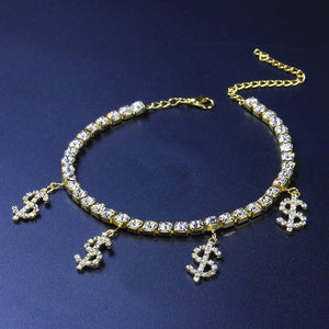 Women's Dollar Sign Anklet - Different Drips