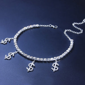 Women's Dollar Sign Anklet - Different Drips