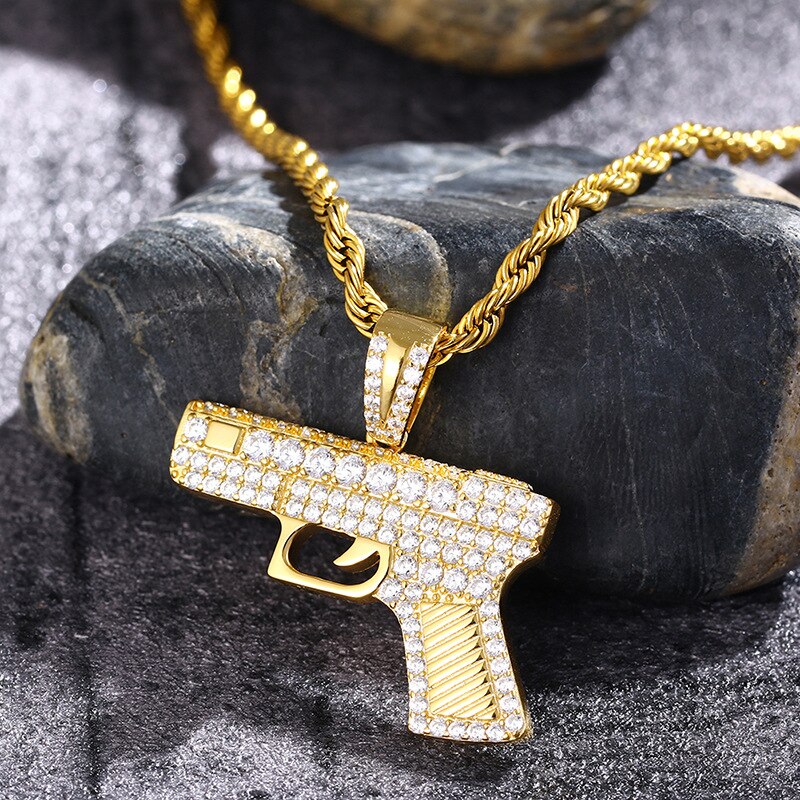 Iced Out Glock Pendant - Different Drips