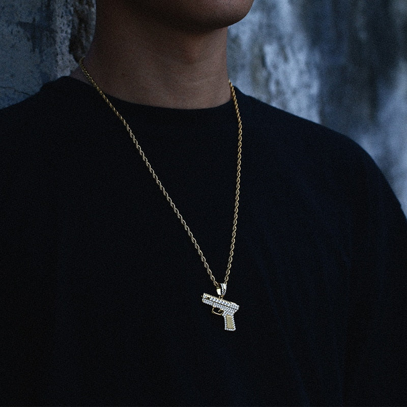 Iced Out Glock Pendant - Different Drips