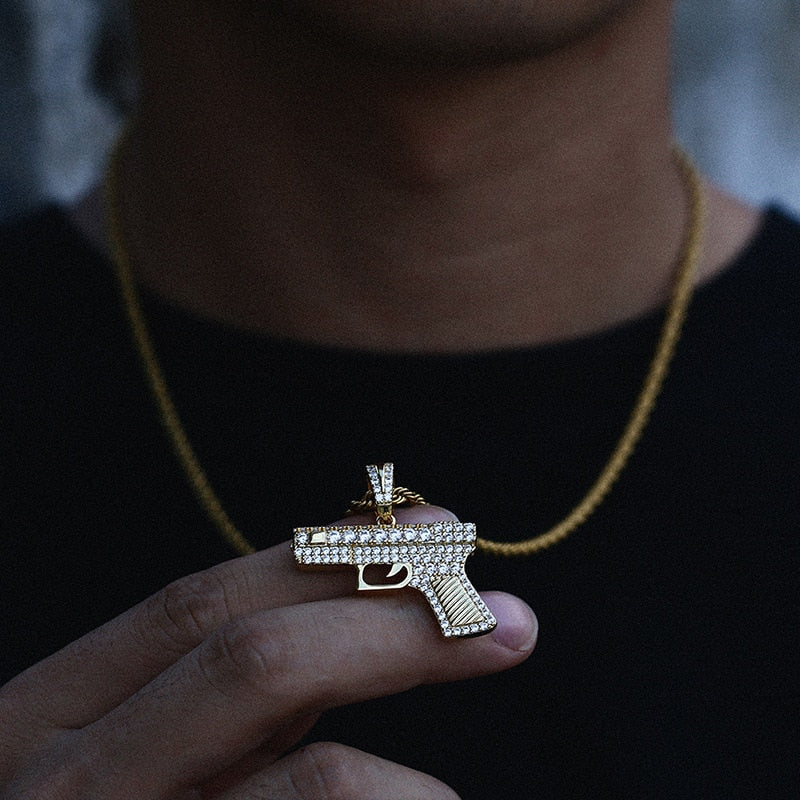 Iced Out Glock Pendant - Different Drips