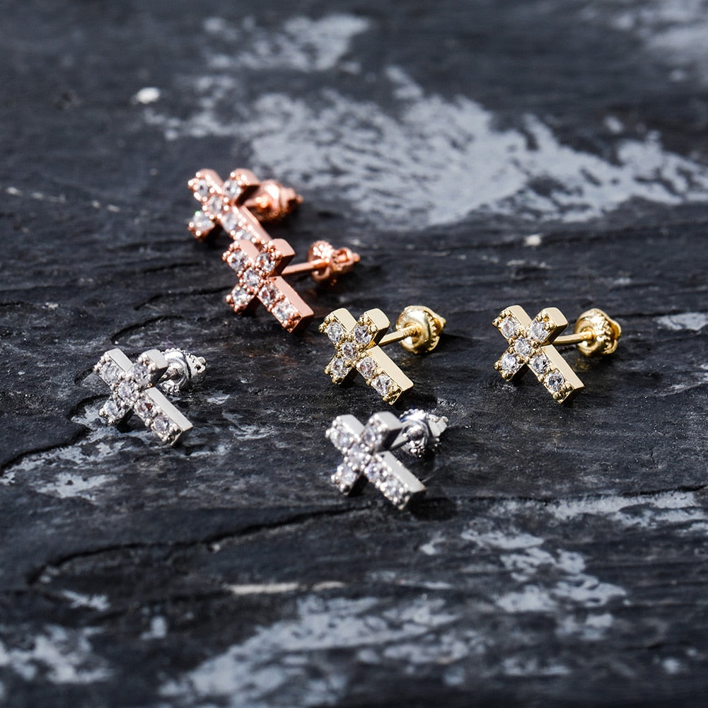 925 Sterling Silver Cross Earrings - Different Drips