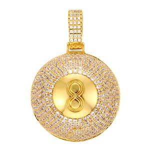 Iced out 8 ball pendant store