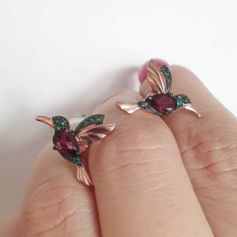 Women's Humming Bird Earrings - Different Drips