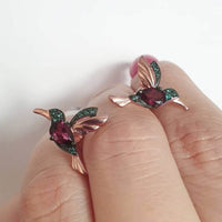 Thumbnail for Women's Humming Bird Earrings - Different Drips