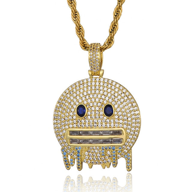 Iced Out Frozen Emoji Pendant - Different Drips