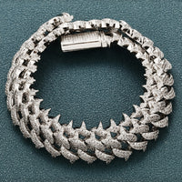 Thumbnail for 18mm Iced Out Paved Spiked Cuban Chain - Different Drips
