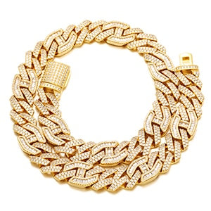15mm Prong Baguette Mariner Curb Chain - Different Drips