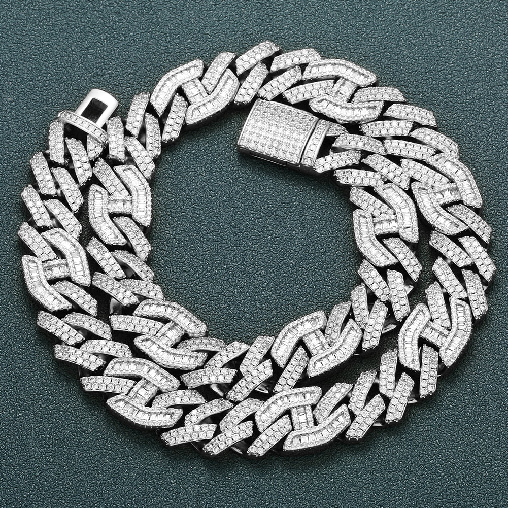 15mm Prong Baguette Mariner Curb Chain - Different Drips