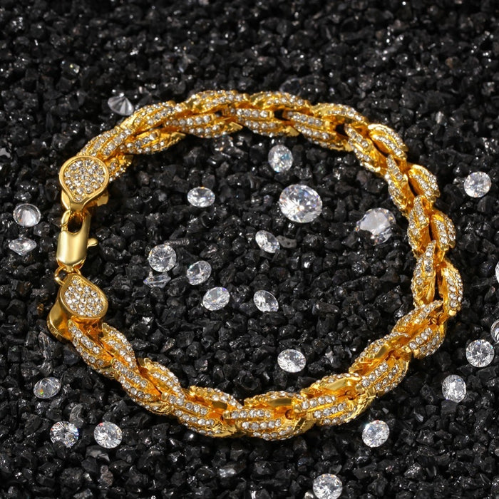 8mm Iced Out Rope Bracelet - Different Drips