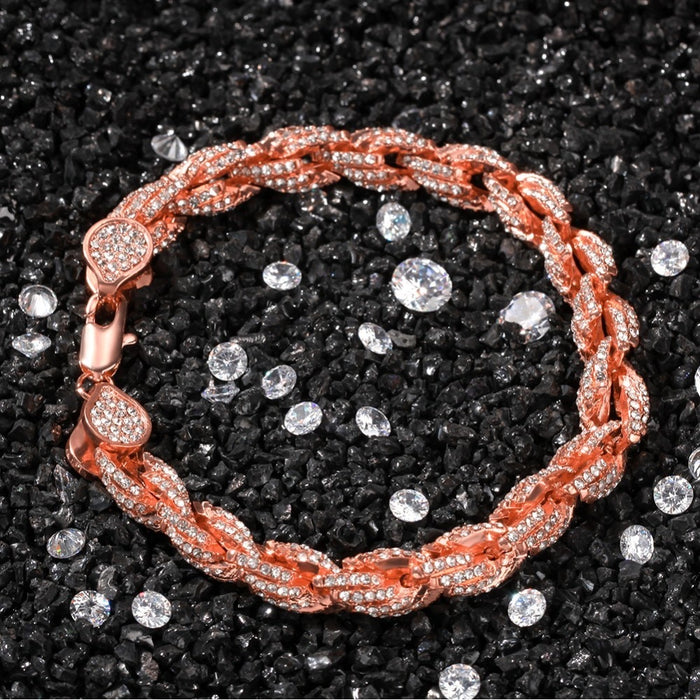 8mm Iced Out Rope Bracelet - Different Drips