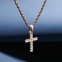 Thumbnail for Solid 925 Sterling Silver Tennis Cross Pendant - Different Drips
