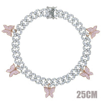 Thumbnail for Women's 9mm Dangle Butterfly Anklet - Different Drips