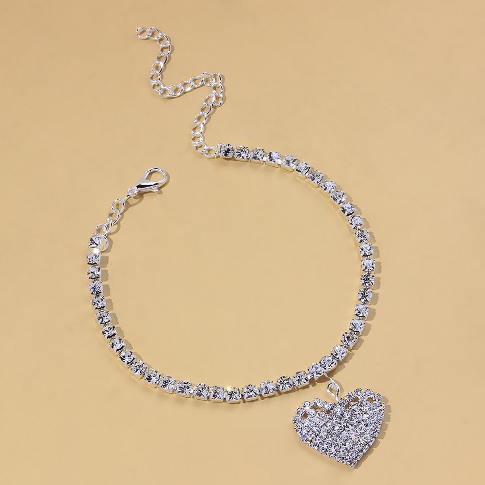 Women's Tennis Heart Anklet - Different Drips