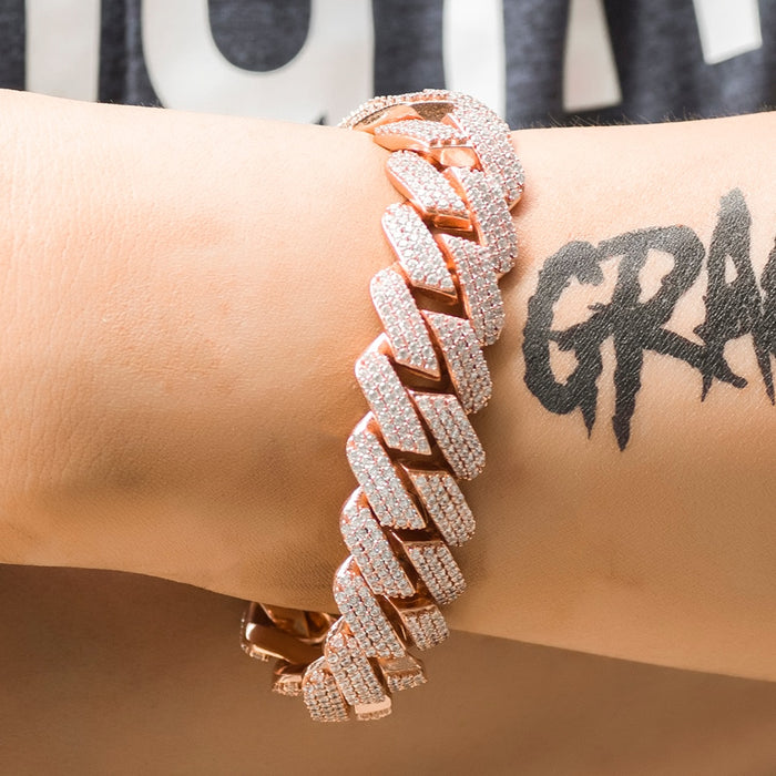 19mm Prong Cuban Link Bracelet - Different Drips