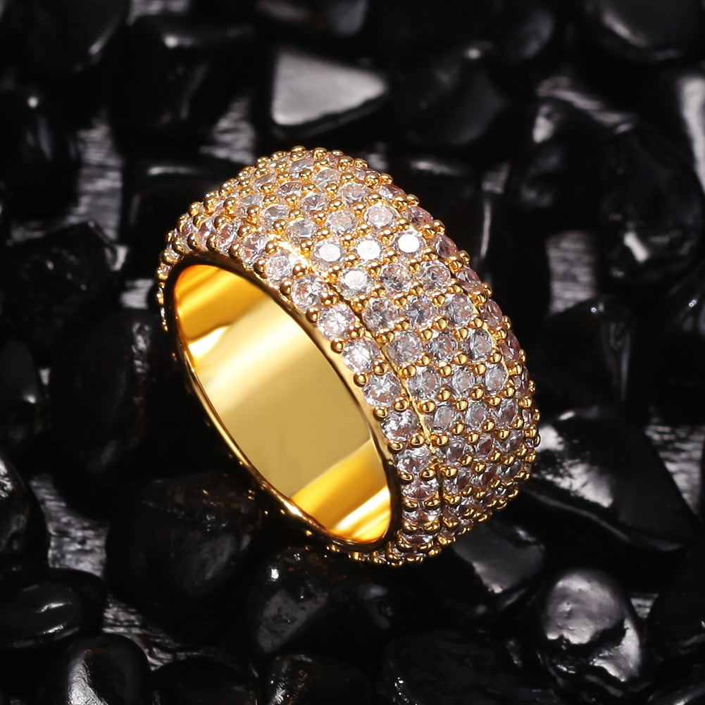 10mm 5 Row Round Cut Ring - Different Drips