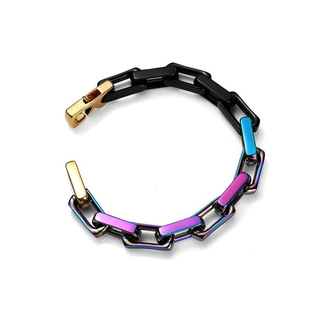 10mm Rainbow Box Bracelet - Different Drips