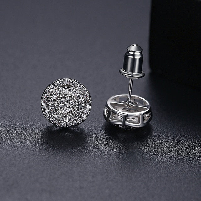 Iced Pave Compass Stud Earrings - Different Drips