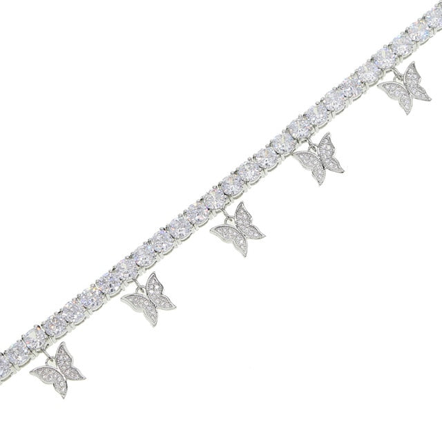 Women's Tennis Butterfly Anklet - Different Drips